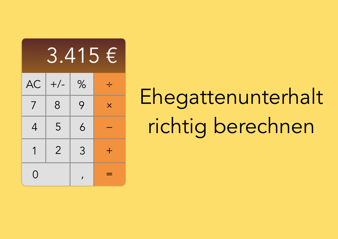 Jetzt Ehegattenunterhalt online berechnen | Scheidung.io